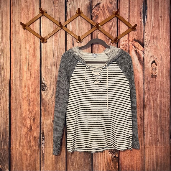 Splendid West Shore Striped Hooded Sweater - Picture 2 of 8